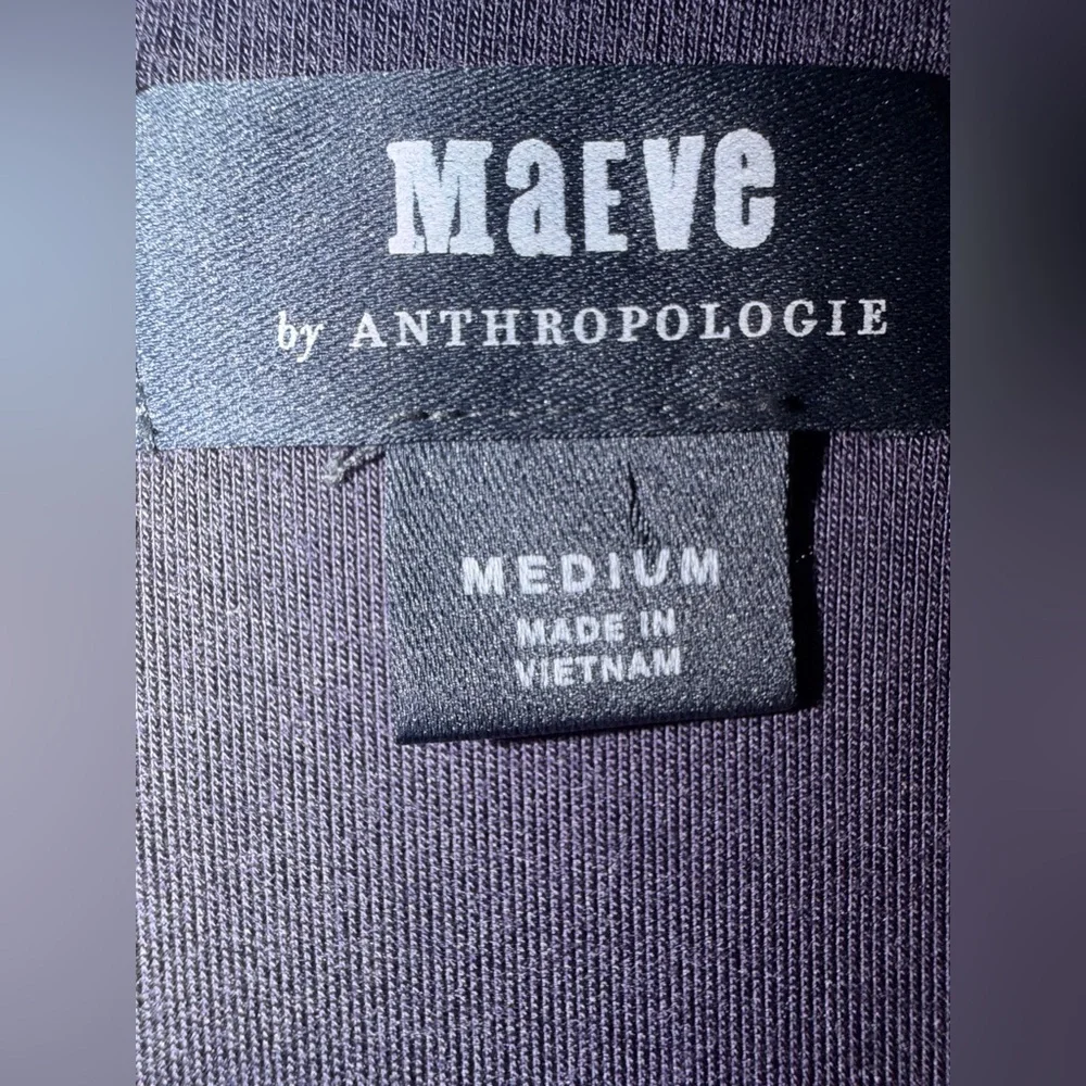 Maeve/Anthropologie midi dress in jersey knit with V-neck and ruching, size M - Picture 4 of 5